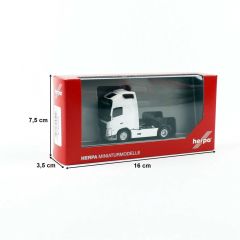 Herpa 313346 1/87 Ölçek Volvo FH16 GI XL2020 Çekici, Beyaz, Sergilemeye Hazır Model Araç