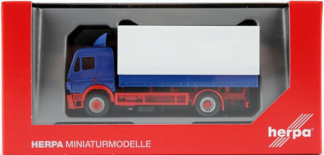 Herpa 309592 1/87 Ölçek MB SK-LKW Kamyon, Lacivert, Sergilemeye Hazır Model Araç