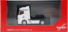 Herpa 309226 1/87 Ölçek MB Actros Stream Space 2.5 Çekici, Beyaz, Sergilemeye Hazır Model Araç