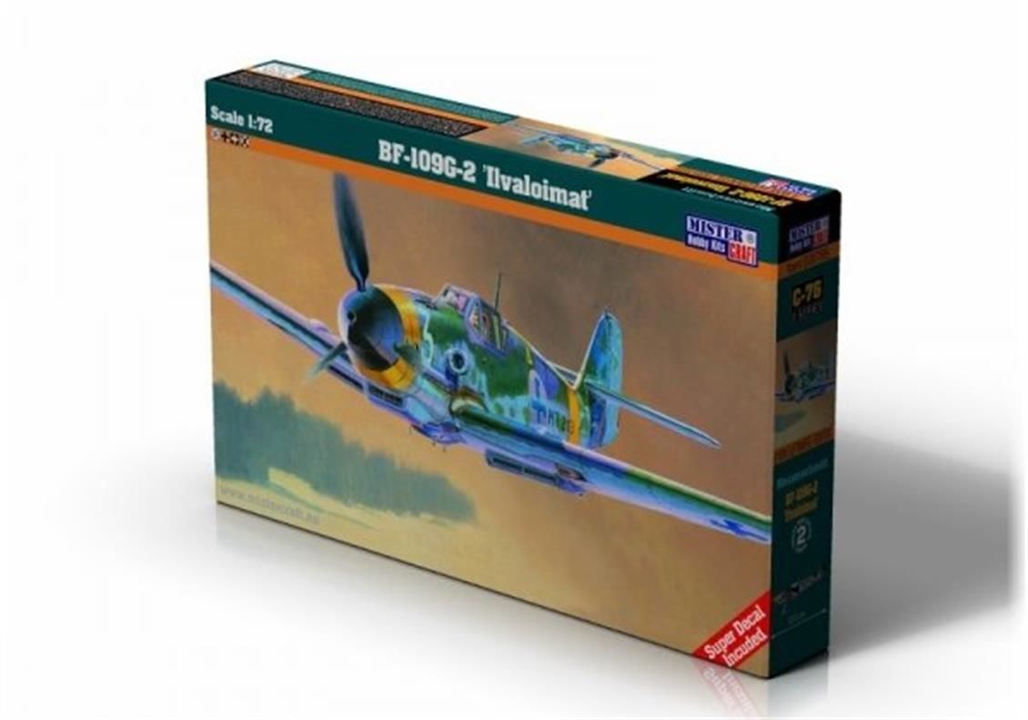 Mistercraft C076 1/72 BF-109G-2 ( Ilmavoimat) Savaş Uçağı Demonte Plastik Maketi