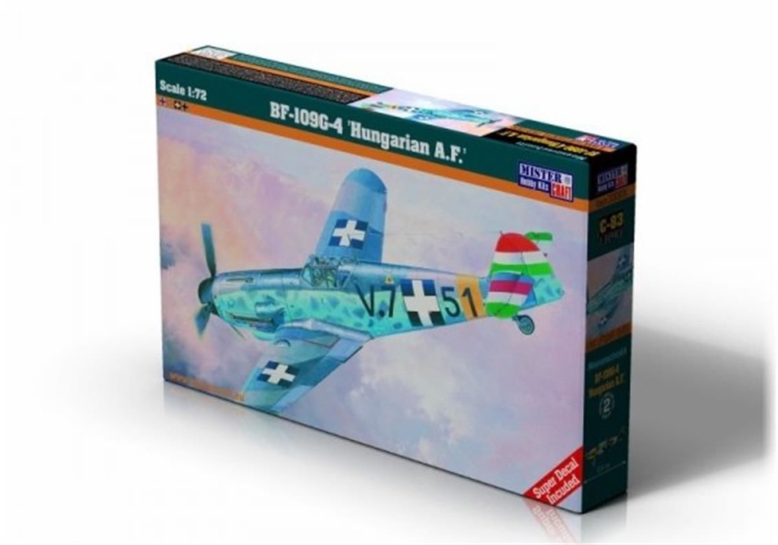 Mistercraft C083 1/72 BF-109G-4 (Hungarian A.F.) Savaş Uçağı Demonte Plastik Maketi