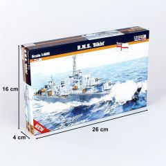Mistercraft S095 1/600 HMS (Sikht) Zırhlı Gemi Demonte Plastik Maketi