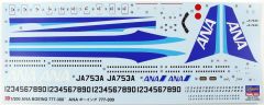 Hasegawa 10 10710 1/200 Ölçek ANA B777-300 Yolcu Uçağı Plastik Model Kiti