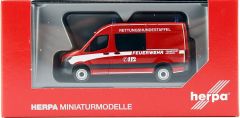 Herpa 096881 1/87 Ölçek MB Sprinter, İtfaiye Aracı, Sergilemeye Hazır Model Araç