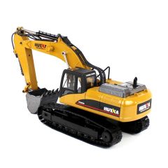 HUİNA 1580 1/14 ÖLÇEK, EKSKAVATÖR, KOMPLE METAL, 23 KANAL UZAKTAN KUMANDALI İŞ MAKİNASI