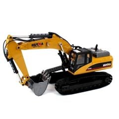 HUİNA 1580 1/14 ÖLÇEK, EKSKAVATÖR, KOMPLE METAL, 23 KANAL UZAKTAN KUMANDALI İŞ MAKİNASI