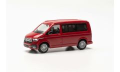 Herpa 096805 1/87 Ölçek VW T6.1 California Minibüs, Kırmızı, Sergilemeye Hazır Model Araç