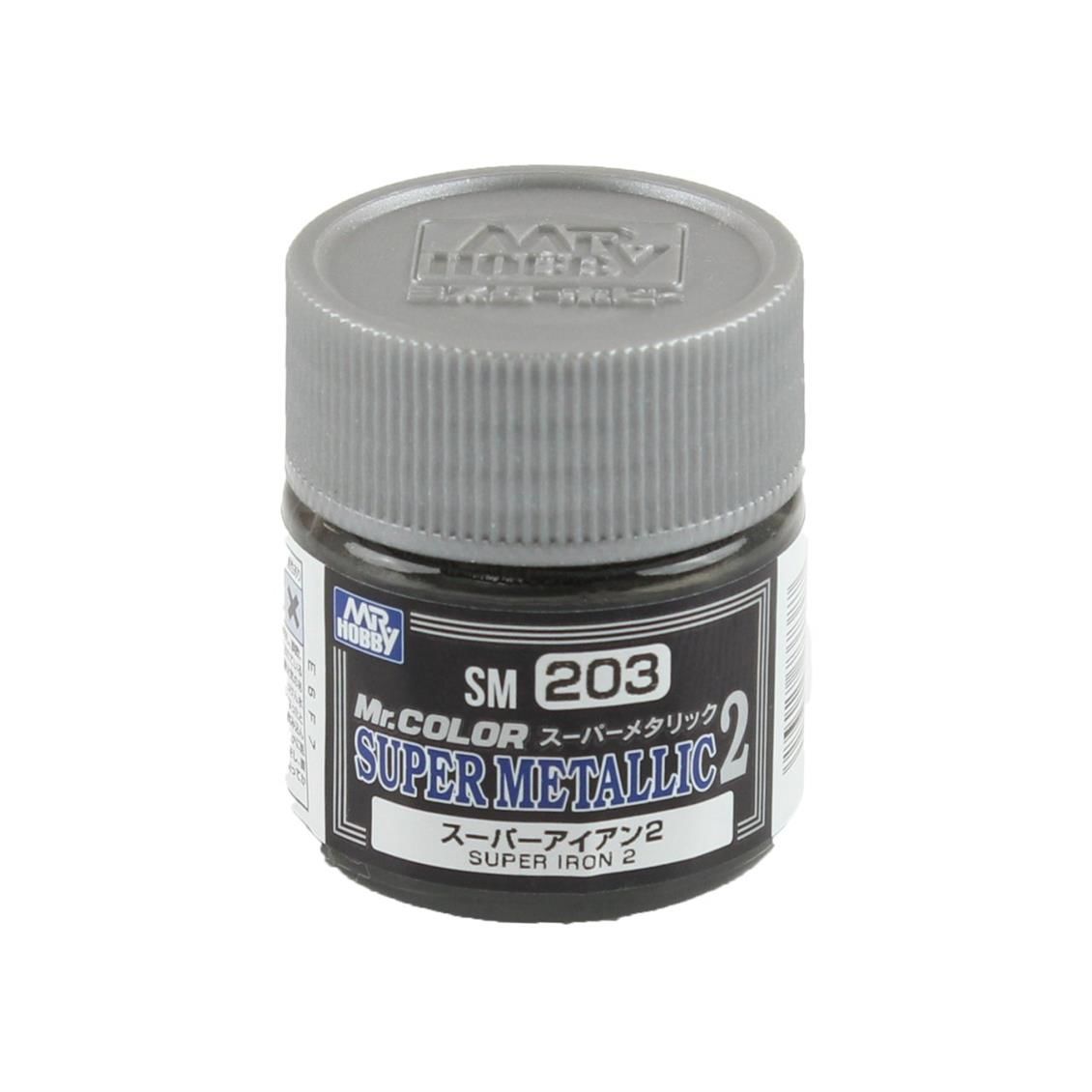 Gunze SM203 10 ml. Super Iron II, Mr.Color Metallic Colors Serisi Maket Boyası