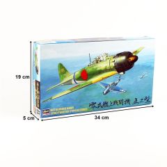 Hasegawa JT23 19123 1/48 Ölçek MitsubishiI A6M5 Zero Fighter Type 52 (ZEKE) Savaş Uçağı Plastik Model Kiti