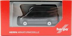 Herpa 096324 1/87 Ölçek VW Crafter HD Van, Koyu Gri, Sergilemeye Hazır Model Araç