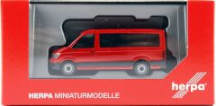 Herpa 095846 1/87 Ölçek VW Crafter Minibüs, Kırmızı, Sergilemeye Hazır Model Araç