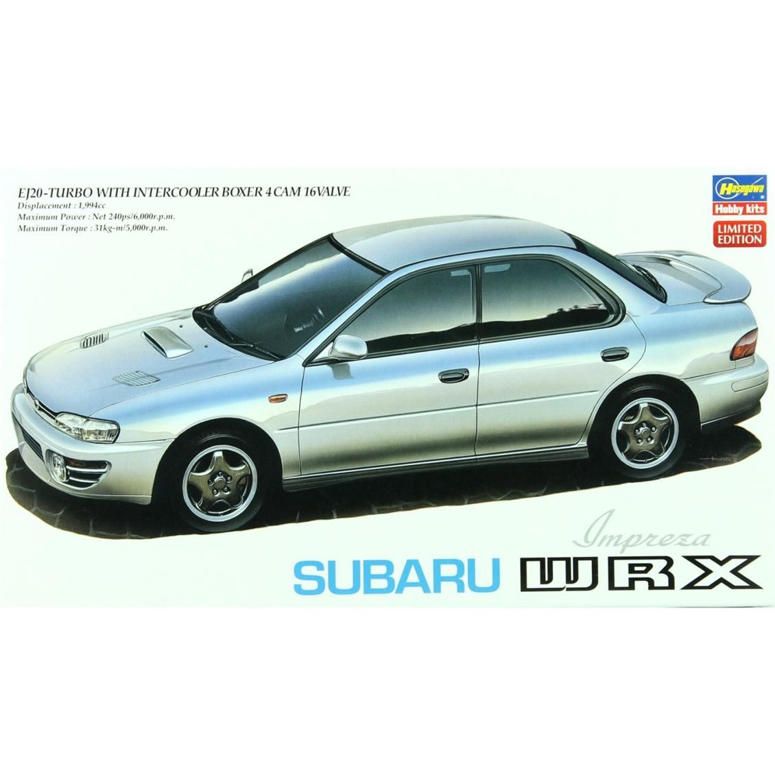 Hasegawa 20333 1/24 Ölçek Subaru WRX (Limited Edition) Otomobil Plastik Model Kiti