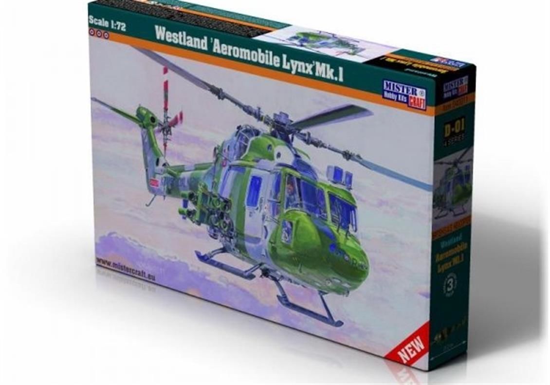 Mistercraft D001 1/72 Westland Aeromobile Lynx Mk.I Helikopteri Demonte Plastik Maketi