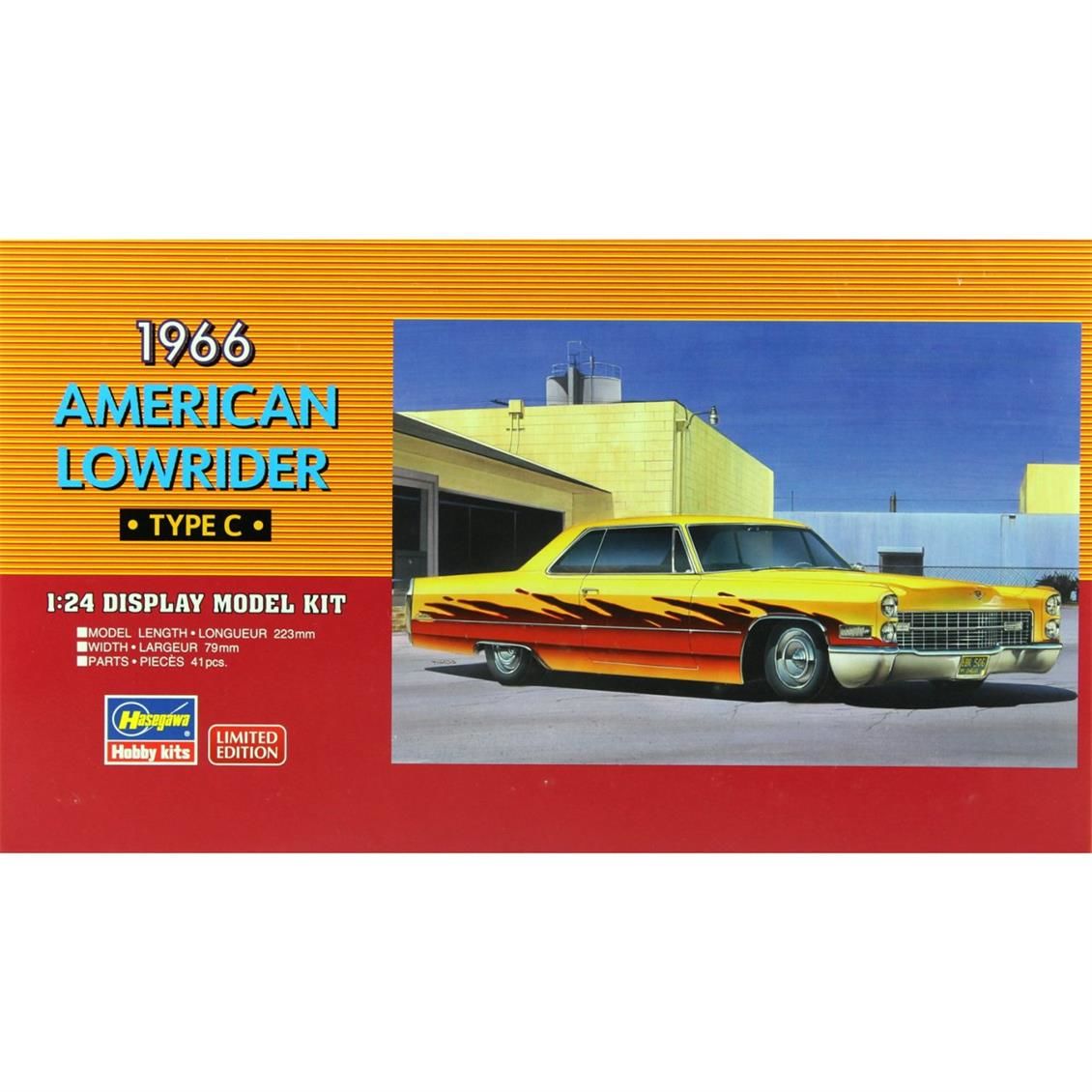 Hasegawa 20376 1/24 Ölçek 1966 American Lowrider Type C (Limited Edition) Otomobil Plastik Model Kiti