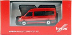 Herpa 094252 1/87 Ölçek VW Crafter Minibüs, Kırmızı, Sergilemeye Hazır Model Araç