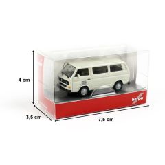Herpa 093873 1/87 Ölçek VW T3 Kombi Minibüs, Beyaz, Sergilemeye Hazır Model Araç