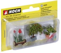 Noch 14020 Saksı Bitkileri, 3 Adet, Diorama Malzemesi