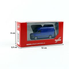 Herpa 093811 1/87 Ölçek MB Sprinter, 18 m3 Van, Lacivert, Sergilemeye Hazır Model Araç